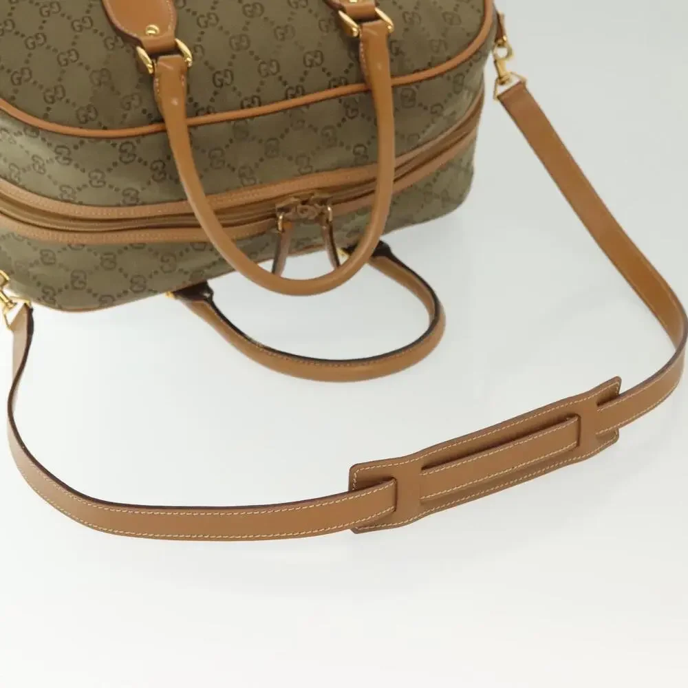 GUCCI GG Canvas Boston Bag Gold Beige 013 123 013 123